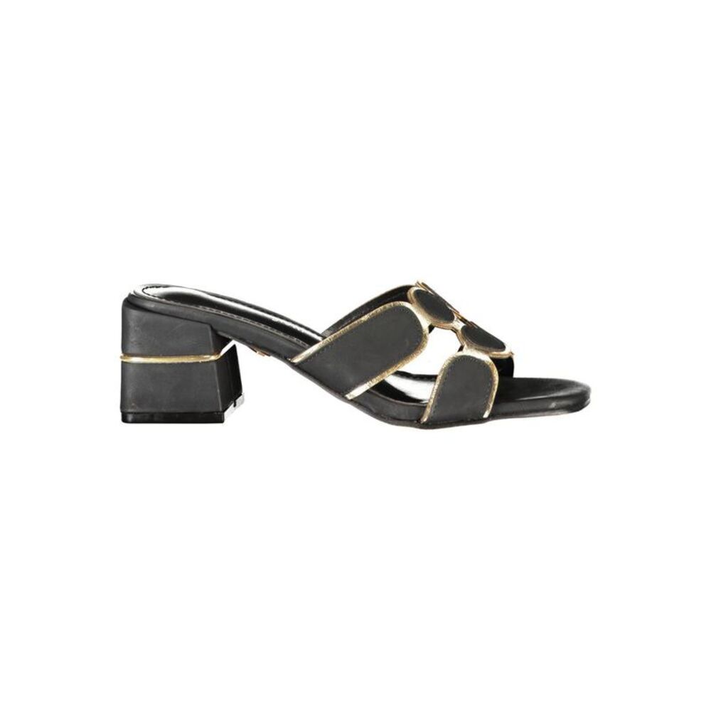 Laura Biagiotti Black Polyethylene Platform Women's Sandals